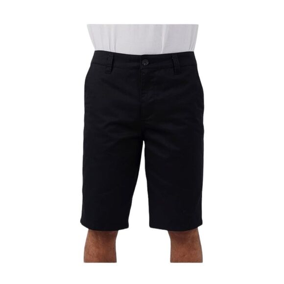 O'Neill Rosewood 22" Worker Twill Stretch Chino Shorts Black Relaxed Flat Front - Picture 1 of 7